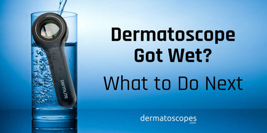 Dermlite dermatoscope dropped in water