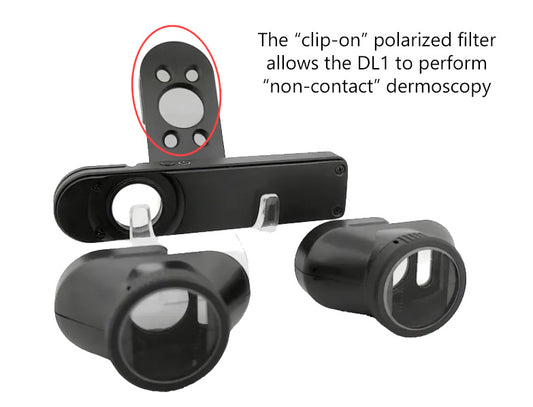 DermLite DL1 Cross-Polarized Clip (Non-Contact Filter) - Dermatoscopes.com