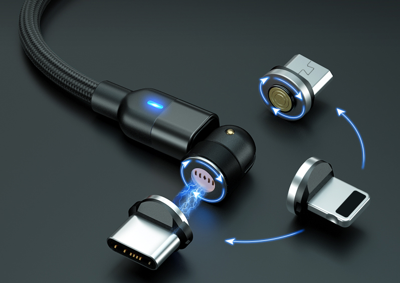 USB Charging Cable (Magnetic/3-Way) - Dermatoscopes.com